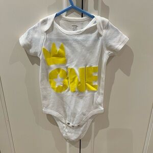 George White and Yellow Crown one Bodysuit